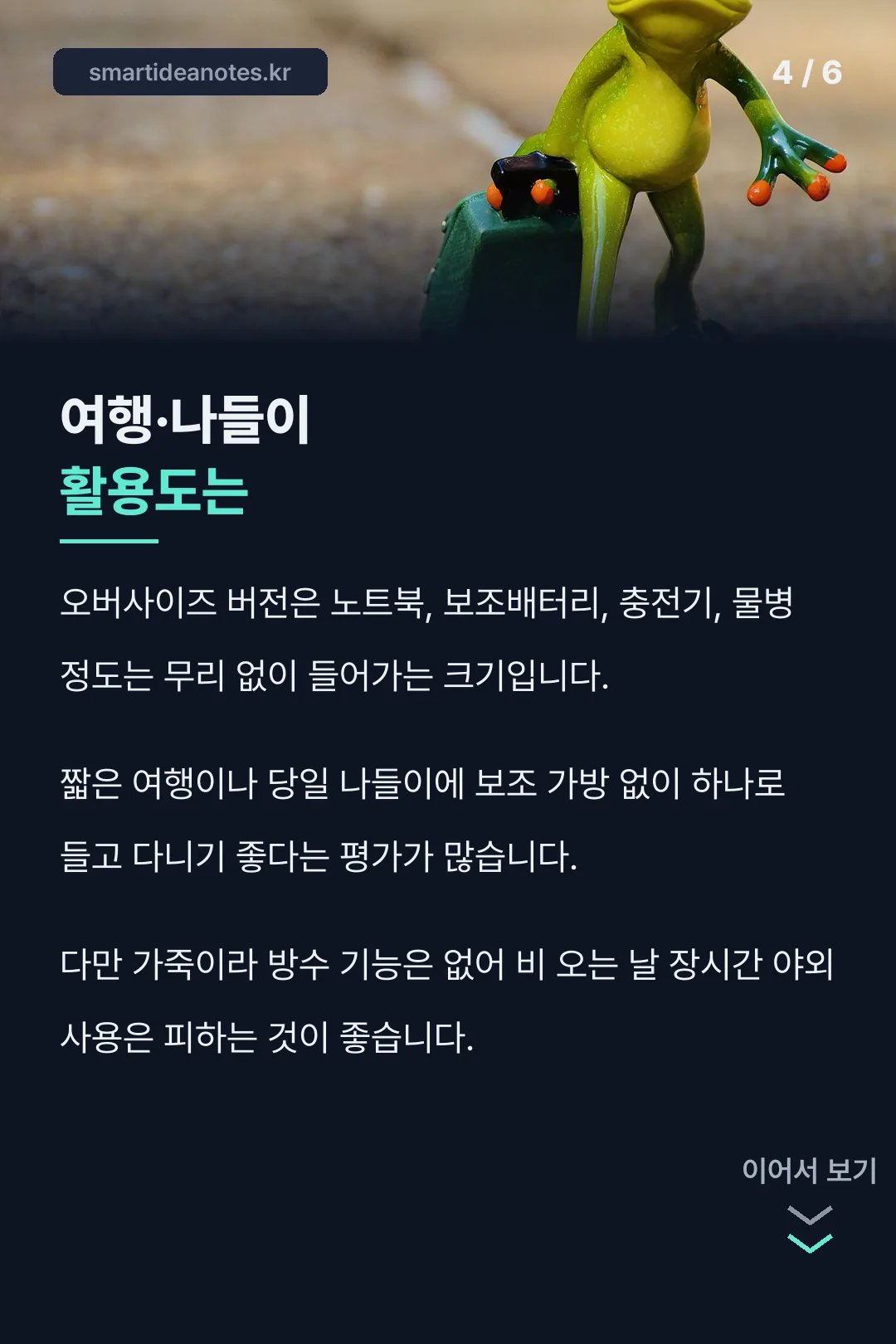 여행용 활용도