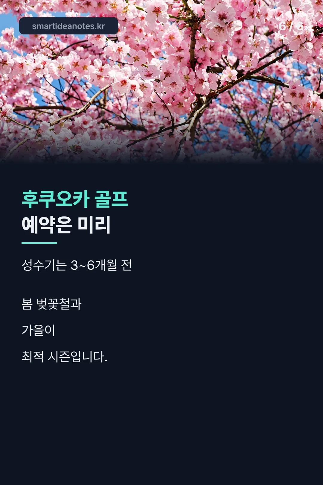 예약 시기 마무리