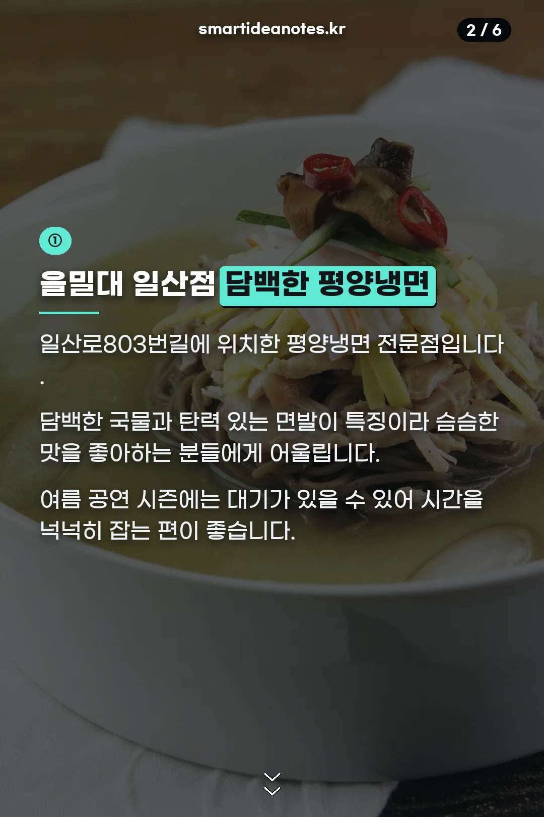 을밀대 일산점 평양냉면