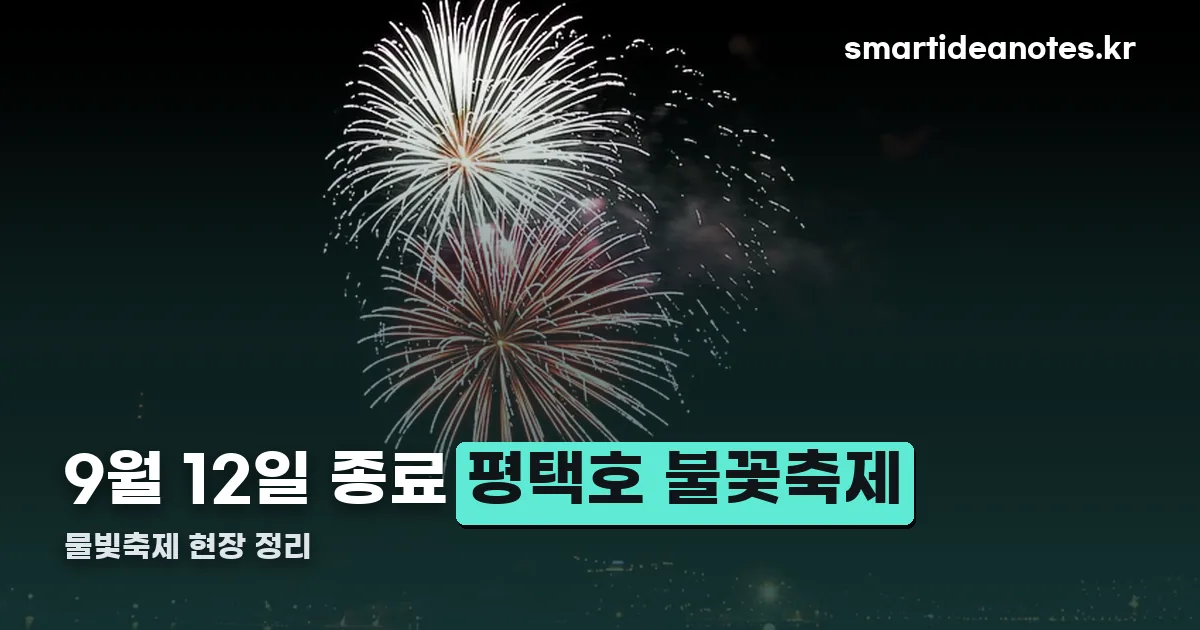 평택호 불꽃축제 정리 썸네일