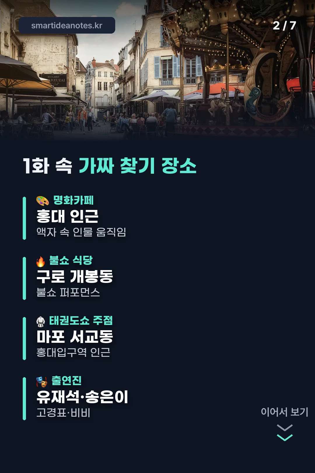 1화 속 가짜 찾기 장소