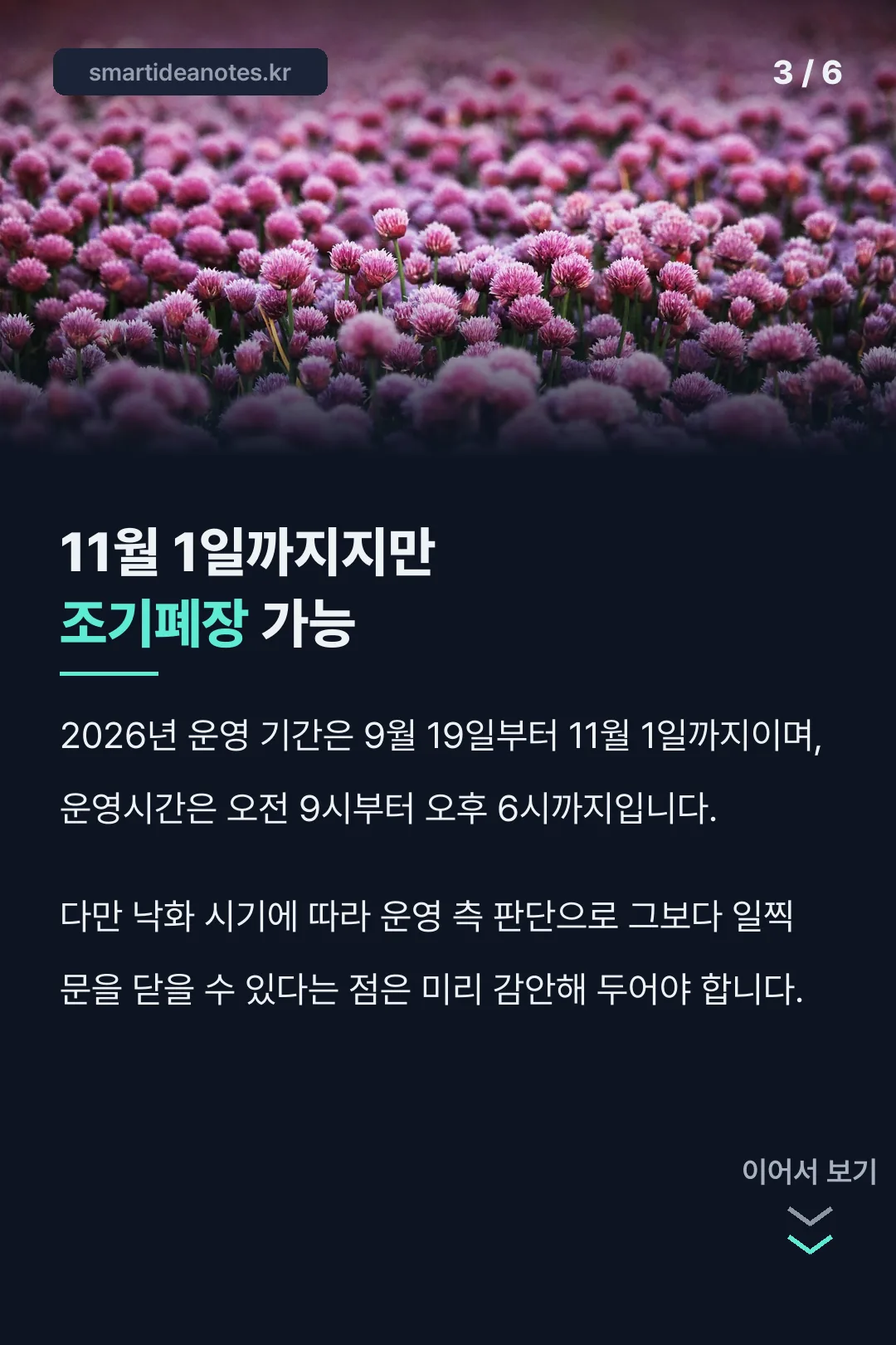 운영 기간과 조기폐장