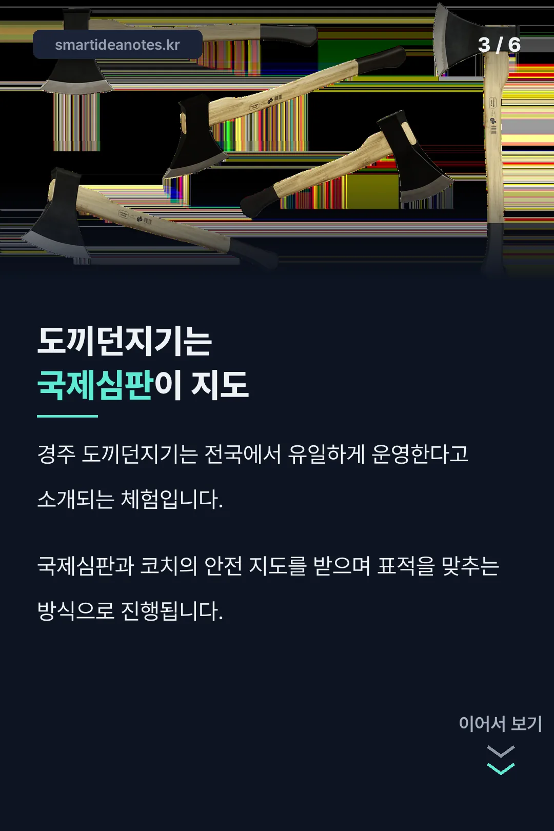 도끼던지기 체험